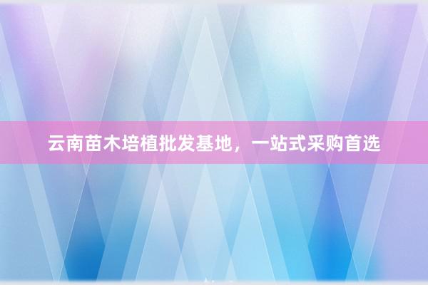 云南苗木培植批发基地，一站式采购首选